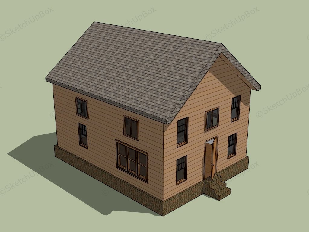 Old House sketchup model preview - SketchupBox