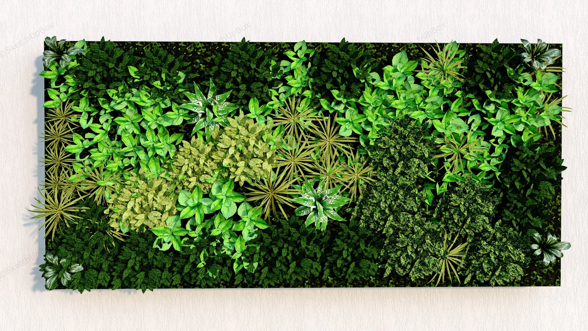 Vertical Garden Wall Panel sketchup model preview - SketchupBox