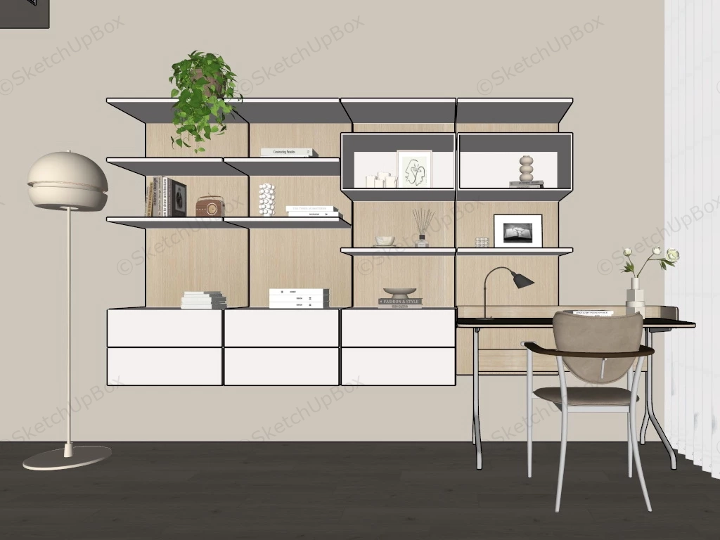 Modern Home Office Ideas sketchup model preview - SketchupBox