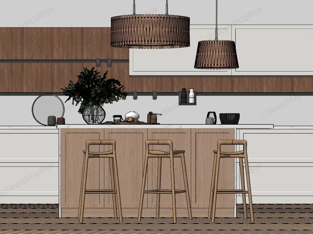 Minimalist Home Bar Design sketchup model preview - SketchupBox