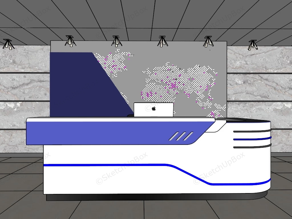 Tech Company Reception sketchup model preview - SketchupBox