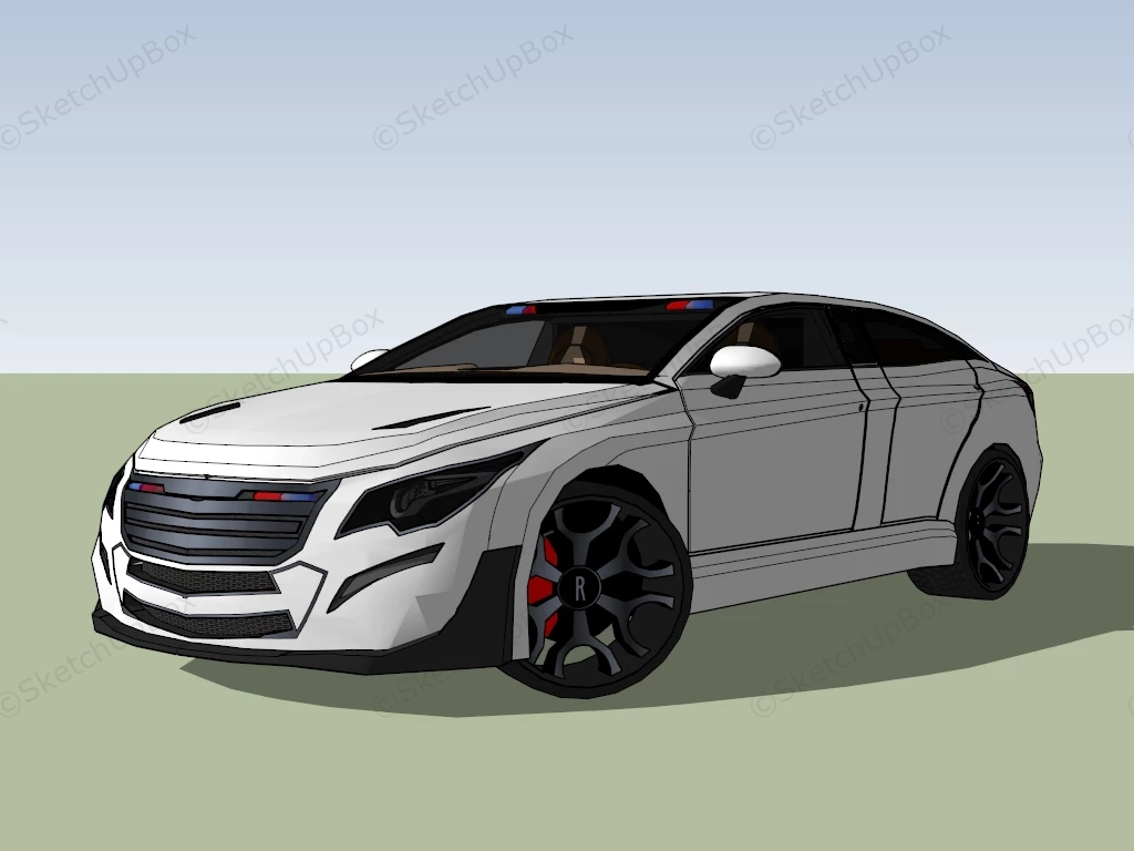 Ev Electric Car sketchup model preview - SketchupBox