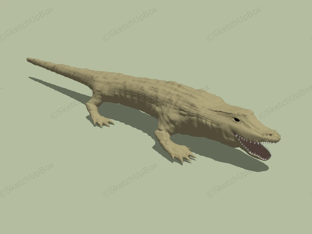 Scary Crocodile sketchup model preview - SketchupBox