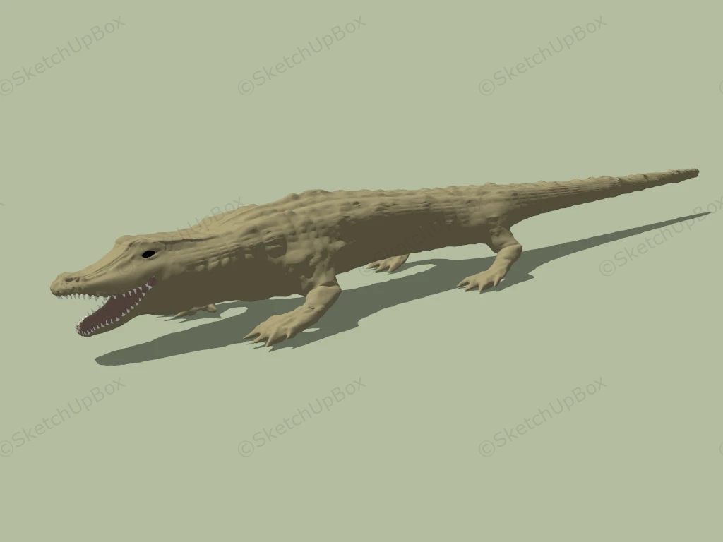 Scary Crocodile sketchup model preview - SketchupBox