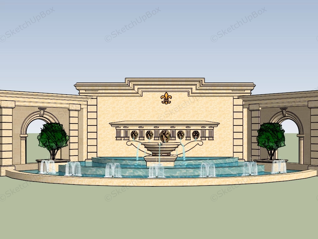 Wall Fountains Ideas sketchup model preview - SketchupBox