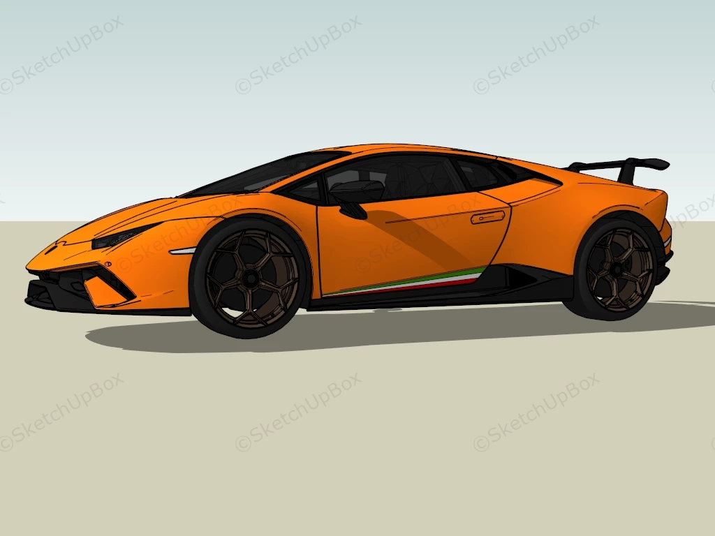 Lamborghini Huracán sketchup model preview - SketchupBox