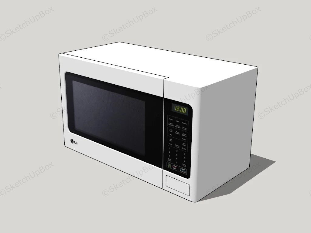 LG Microwave Oven sketchup model preview - SketchupBox