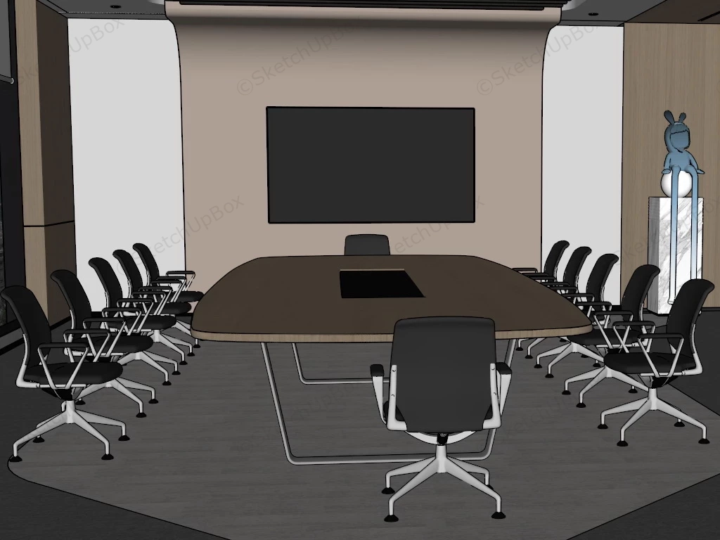 Corporate Meeting Room sketchup model preview - SketchupBox