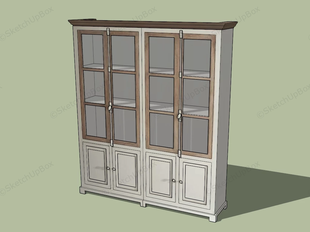 Glass Door Cupboard sketchup model preview - SketchupBox