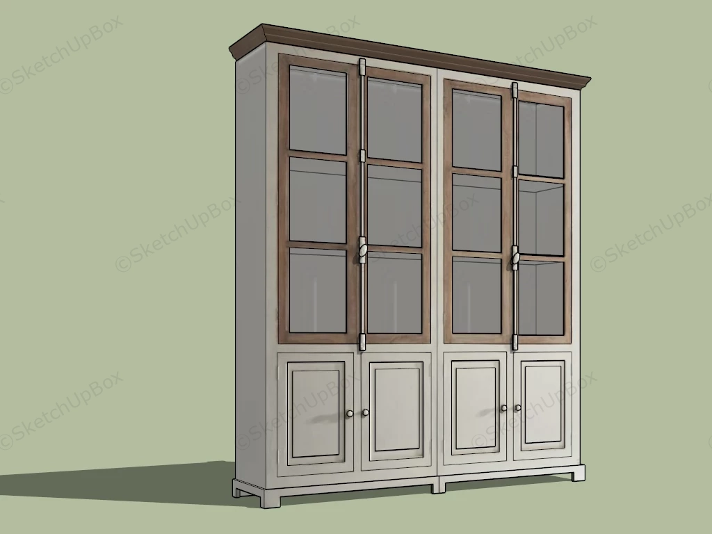 Glass Door Cupboard sketchup model preview - SketchupBox