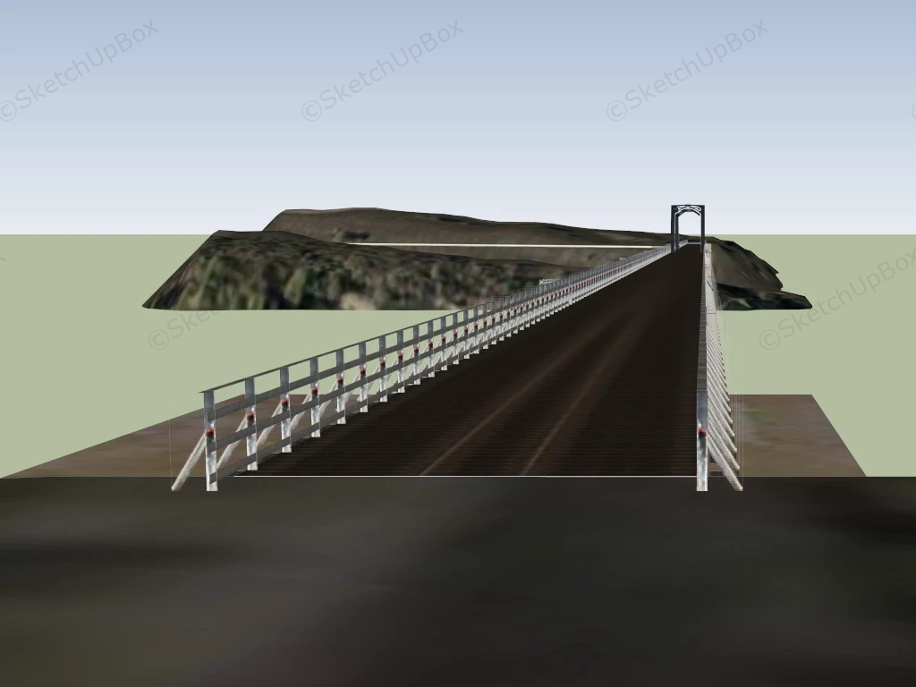 Structural Steel Bridge sketchup model preview - SketchupBox