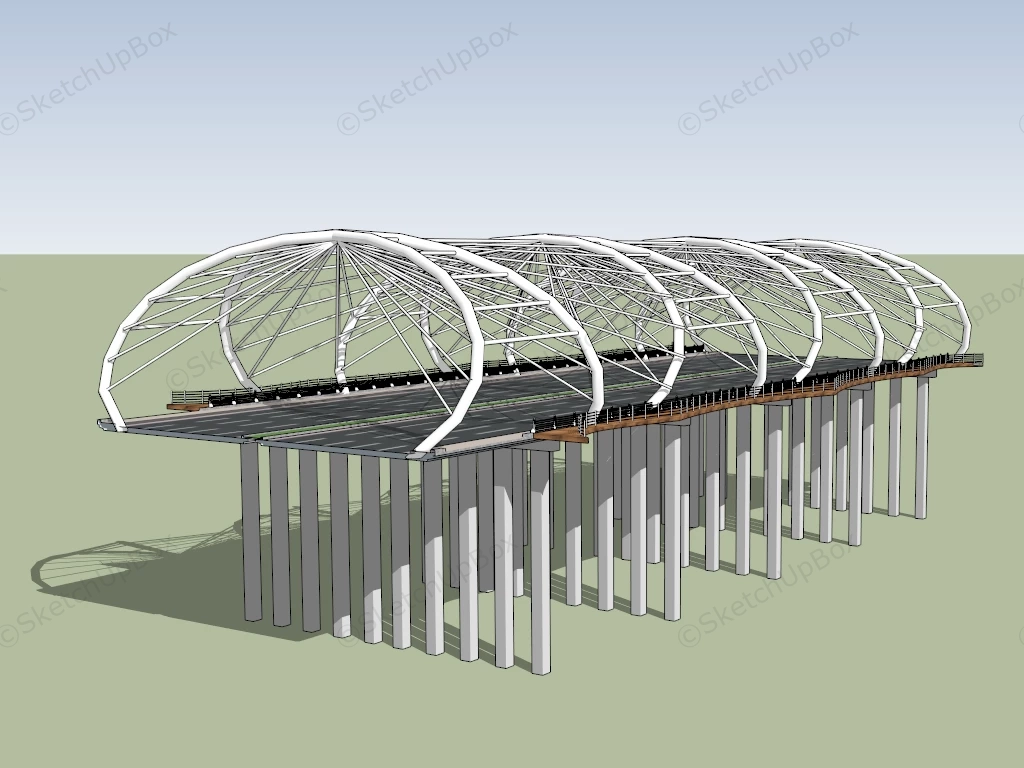 Truss Bridge sketchup model preview - SketchupBox