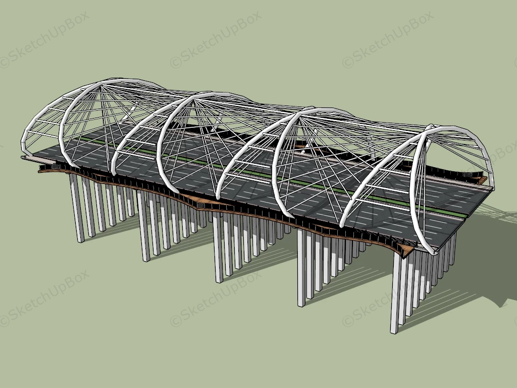 Truss Bridge sketchup model preview - SketchupBox