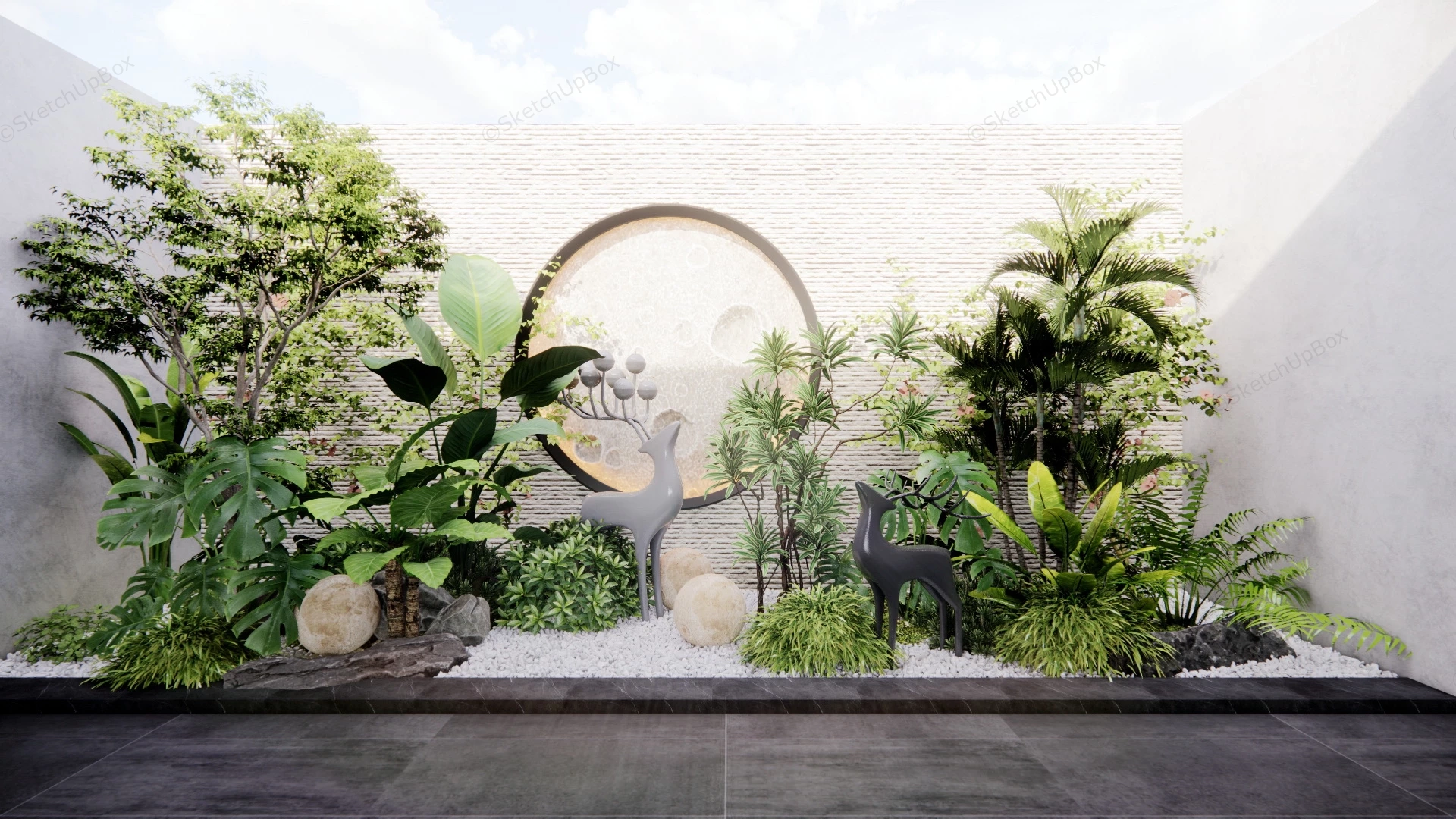 Beautiful Indoor Garden Design sketchup model preview - SketchupBox