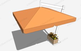 Outdoor Patio Umbrella SketchUp 3D Models .skp File Download - SketchupBox